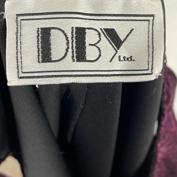 Vintage DBYLtd 20’s Short Sleeve Flapper Gatsby Mini Fringe Dress M Purple Black - Picture 9 of 12